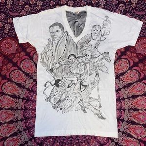 Vintage 80s Hand Drawn Kung-Fu legends T-shirt. Size L. See measurements. 19x30